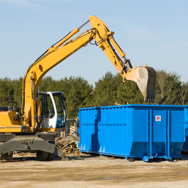 are there any restrictions on where a residential dumpster can be placed in McAdenville North Carolina